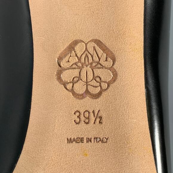 ALEXANDER MCQUEEN Size 9.5 Black Silver Spikes Leather Stiletto Heels Pumps - Picture 8 of 10